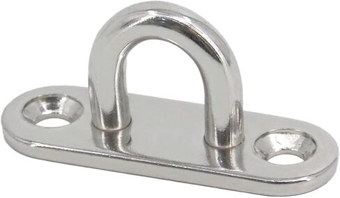 12 حزمة 1.8 بوصة الفولاذ المقاوم للصدأ وسادة العين لوحة U السنانير، M5 الثقيلة السقف السنانير المفاجئة السنانير الأجهزة البحرية السنانير مع مسامير in Kuwait