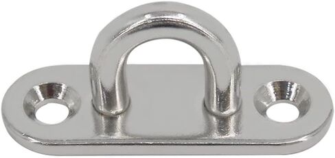 12 حزمة 1.8 بوصة الفولاذ المقاوم للصدأ وسادة العين لوحة U السنانير، M5 الثقيلة السقف السنانير المفاجئة السنانير الأجهزة البحرية السنانير مع مسامير in Kuwait