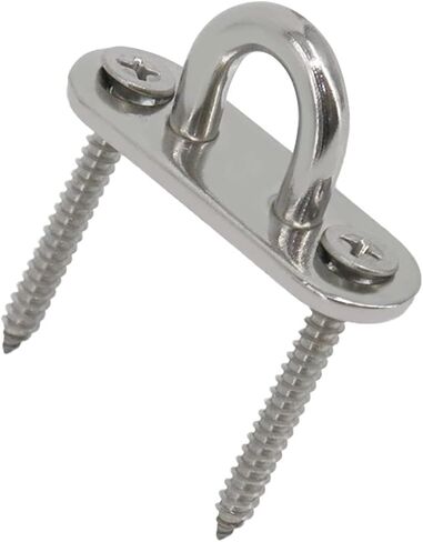 12 حزمة 1.8 بوصة الفولاذ المقاوم للصدأ وسادة العين لوحة U السنانير، M5 الثقيلة السقف السنانير المفاجئة السنانير الأجهزة البحرية السنانير مع مسامير in Kuwait