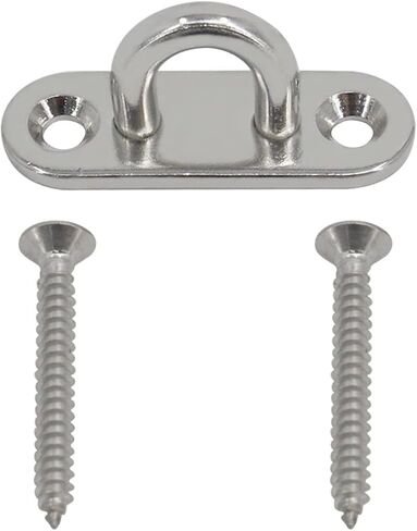 12 حزمة 1.8 بوصة الفولاذ المقاوم للصدأ وسادة العين لوحة U السنانير، M5 الثقيلة السقف السنانير المفاجئة السنانير الأجهزة البحرية السنانير مع مسامير in Kuwait