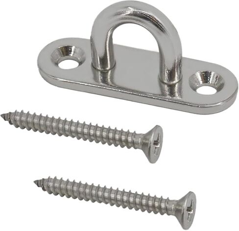 12 حزمة 1.8 بوصة الفولاذ المقاوم للصدأ وسادة العين لوحة U السنانير، M5 الثقيلة السقف السنانير المفاجئة السنانير الأجهزة البحرية السنانير مع مسامير in Kuwait