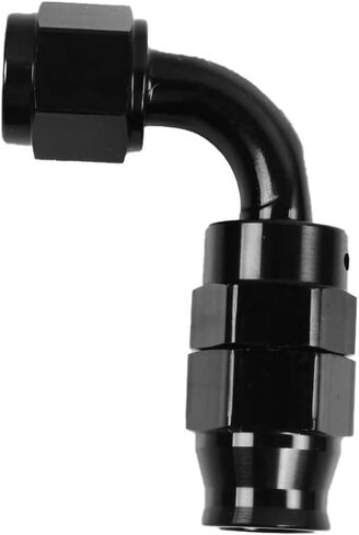 RASTP Aluminum 10AN 90 Degree PTFE Hose End Fitting Only For PTFE Nylon Stainless Steel Braided Oil Fuel Line, Black in Saudi Arabia