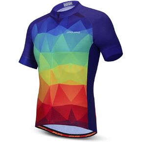 Cycling Jersey Men, Short Sleeve Mountain Bike Shirt Bicycle Clothing for Riding Biking Biker MTB Cyclist Dirt BMX Road