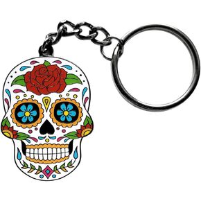 بين سانيتي سلسلة مفاتيح بتصميم جمجمة شوجر «Day of the Dead»، متعددة الالوان، 1.65 انش in Kuwait