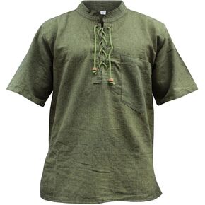 Mens Half Sleeved Hippie Grandad Shirt in Kuwait