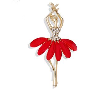 Rhinestone Ballerina Brooch Pin Ballet Gifts for Girls Dancing Brooch Dress Lapel Flower Pins Ballet Brooches for Women Birthday Christmas