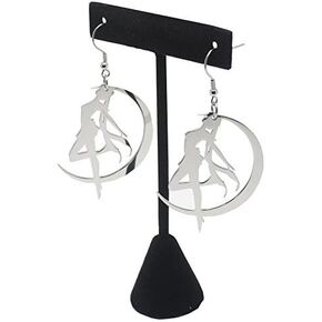Cosplaywho Sailor Moon Tsukino Usagi Kawaii Earrings Stainless Steel (Silver)