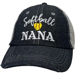 Cocomo Soul Womens Softball Nana Hat | Softball Nana Cap | Softball Nana 314 Dark Grey
