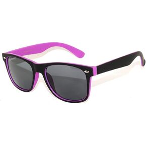 Womens and Mens Sunglasses Stylish Fashion Two-Tone Frame with Smoke Lens