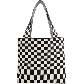 Cute Knitted Tote Bag for Women, Crocheted Aesthetic Handbag Shoulder Bag
