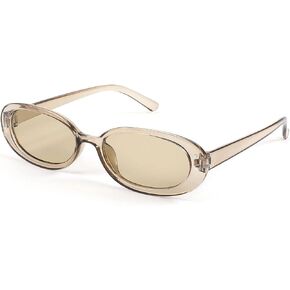 FEISEDY Retro 90s Oval Small Sunglasses Women Men Trendy Sunglasses Tinted Glasses B2801