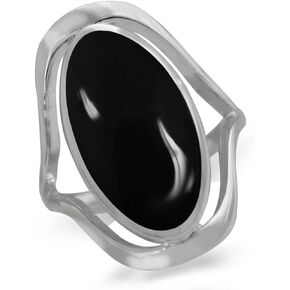 Silvershake 925 Sterling Silver Stone or Shell Inlay Simple Southwest Style Ring Jewelry for Women and Teens