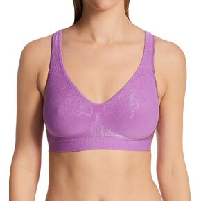 Bali Comfort Revolution Smart Sizes Wire-Free Bra L, Lavender Aztec