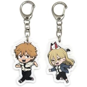 Inc. - Set of 2 Chainsaw Man Acrylic Keychain Power, Denji v2