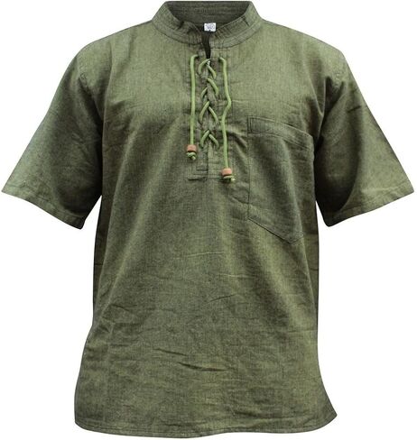 Mens Half Sleeved Hippie Grandad Shirt in Kuwait