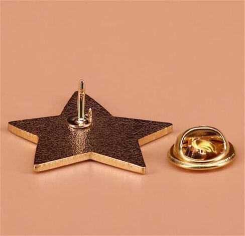 Human Disaster Gold Star Medal Enamel Brooch Pin Backpack Hat Bag Jeans Jacket Lapel Pins Badges Fashion Jewelry Accessories, Metal, no gemstone in Kuwait