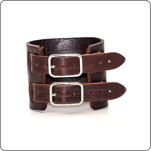 Punk Dragon Bracelet Belt Buckle Wristband Wide Leather Bracelet,7.0-8.0inches in Saudi Arabia
