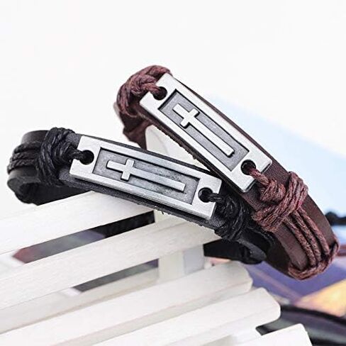 3 قطع سوار متقاطع ديني مسيحي قابل للتعديل، هدايا تأكيد للرجال المراهقين in Kuwait