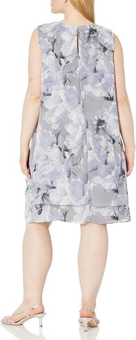 S.L. Fashions Women's Plus Size Sleeveless Cutout Dress with Pearl Neckline in Kuwait