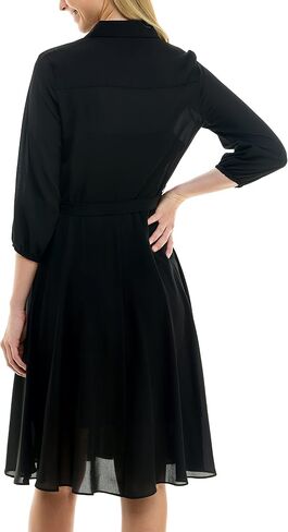 Nanette Nanette Lepore Women's Elbow Sleeve Pintuck Shirt Dress with Self Lining in Kuwait