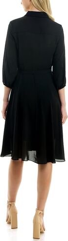 Nanette Nanette Lepore Women's Elbow Sleeve Pintuck Shirt Dress with Self Lining in Kuwait