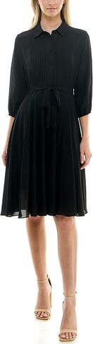 Nanette Nanette Lepore Women's Elbow Sleeve Pintuck Shirt Dress with Self Lining in Kuwait