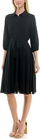 Nanette Nanette Lepore Women's Elbow Sleeve Pintuck Shirt Dress with Self Lining in Kuwait