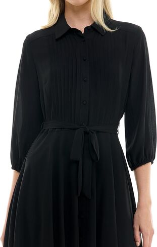 Nanette Nanette Lepore Women's Elbow Sleeve Pintuck Shirt Dress with Self Lining in Kuwait