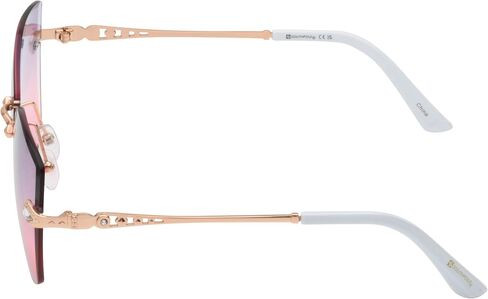 Southpole Women's 1093sp Frameless Jeweled Uv400 Protective Metal Cat Eye Sunglasses. Cool Gifts for Her, 60 Mm in Saudi Arabia