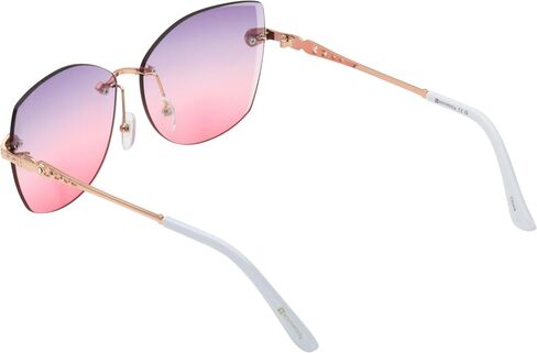 Southpole Women's 1093sp Frameless Jeweled Uv400 Protective Metal Cat Eye Sunglasses. Cool Gifts for Her, 60 Mm in Saudi Arabia