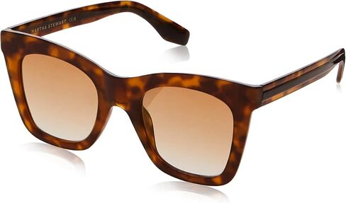 نظارة شمسية MARTHA STEWART للسيدات Ms104 Classic Uv400 واقية مربعة الشكل على شكل عين القطة. هدايا خالدة لها، 50 ملم in Saudi Arabia