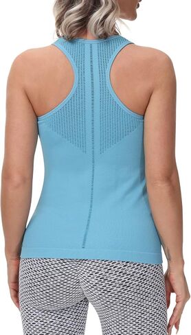 قمصان اليوغا للنساء لطيف تجريب تانك القمم Activerwear Racerback الليزر قطع تانك قمصان رياضية للجري in Kuwait