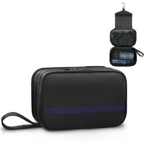 Toiletry Bag for Men - Travel toiletry bag men Wet and Dry Separation toiletry bag with Visual PVC Compartment Waterproof Material Double Zipper Extra compartments for neat organization.