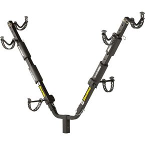Lippert BikeWing Double Bike Rack Carrier for Trailers and Towing Vehicles, 2 Bikes, Adjustable Wheel Cradles, Sway Control Technology, Fits Most Adult, Kids Bicycle Frames, 80 lbs. Capacity - 731137