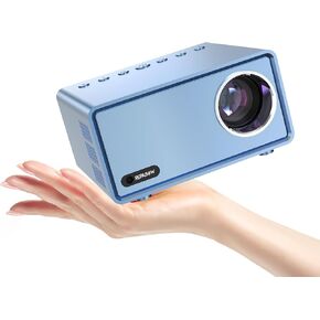 Mini Projector, 2024 Upgraded Portable Outdoor Projector with Wifi and Bluetooth, REPABOW Full HD 1080P Projector, Kids Gift, Home Theater Movie Projector Compatible with Android/iOS/Windows/TV Stick