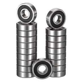 607-2RS Deep Groove Ball Bearings, ID 7mm x OD 19mm x Width 6mm Miniature Bearings, Double Rubber Sealed Ball Bearing Pre-Lubricated Chrome Steel Z2 Lever 20pcs