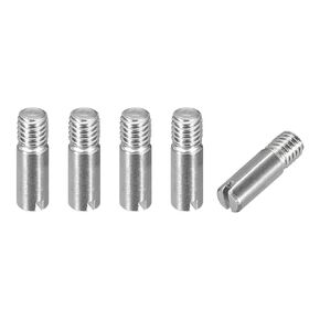 uxcell 10Pcs M6 x 25mm Slotted Cylindrical Pin 304 Stainless Steel Dowel External Thread Locating Pin for Furniture Cabinets