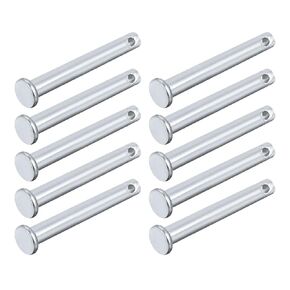 Clevis Pins (6mmx45mm) 20Pcs, Single Hole Flat Head Carbon Steel Fastener Pin - for Metal Devices, Furniture Installation, Industrial, DIY