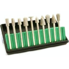 10 Diamond Burs Lapidary Rock Grinding Tool