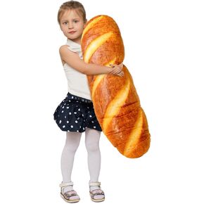 3D Simulation Bread Plush Pillow Simulation Buttered Bread Pillow Baguette Pillow Funny Body Pillow Food Plush Stuffed Toy for Home Decor (31.5)