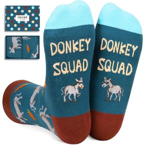 Zmart Funny Socks Donkey Socks Men Smart Ass Socks Carrot Socks Boys, Novelty Donkey Gifts Gag Silly Gifts Women