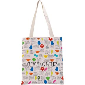 G2TUP Climbing Inspired Gift Climbing Hold Tote Bag Rock-Climb Handbag Climbing Lover Gift Types Of Climbing Hold Gift