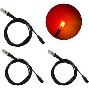 3 Pack Ember Orange Fake Fire Effect Led Lights with 5 Foot Cable for Props Theatrical Scenery 12V Christmas Coal Fake fireplaces
