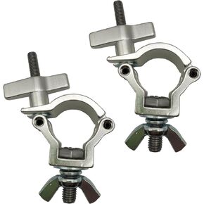 2 Pcs Stage Light Clamp 1-1/4 Inch Lighting truss Clamps Heavy Duty Aluminum Alloy 165 Lbs for 32-35mm OD Tubing/Pipe