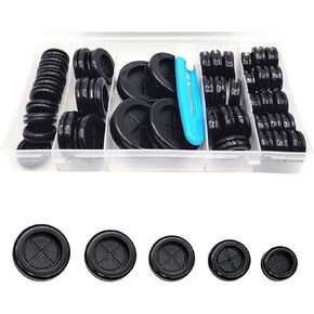 مجموعة متنوعة من الحلقات المطاطية 45 قطعة، مجموعة سدادات ثقب المثقاب مجموعة حشية حماية الأسلاك الكهربائية مجموعة حشيات مطاطية - 5/8 بوصة 13/16 بوصة 7/8 بوصة 1 بوصة 3/16 بوصة 1-1/2 بوصة in Kuwait