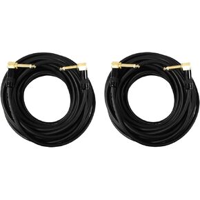 Audio2000's C27050P2 50 Feet 1/4" TS Right Angle To TS Right Angle Cable (2 Pack)