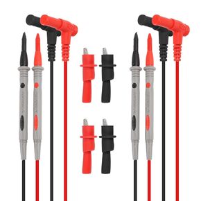 DIANN 2 Sets Multimeter Test Leads Kit Banana Plug with Push On Alligator Clips Precision Sharp Probes 1000V 20A Digital Electrical Test Probes