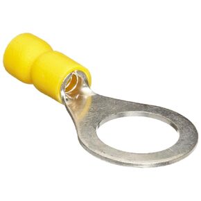 10072 Ring Terminal, Vinyl Insulated, Yellow, 12-10 Wire Size, 1/2" Stud Size (Pack of 100)