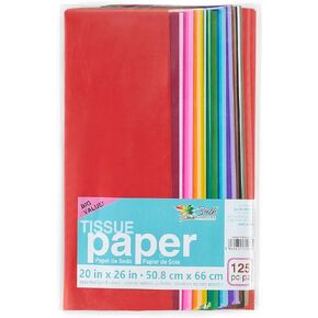 BULK PARADISE - 125 Sheets of 20" by 26" Tissue Paper Bulk in 30 Assorted Colors - Tissue Paper for Gift Bags Packaging Art Tissue Paper for Crafts Decorations & Wrapping