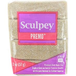 Premo Sculpey Accents Polymer Clay 2oz-Yellow Gold Glitter